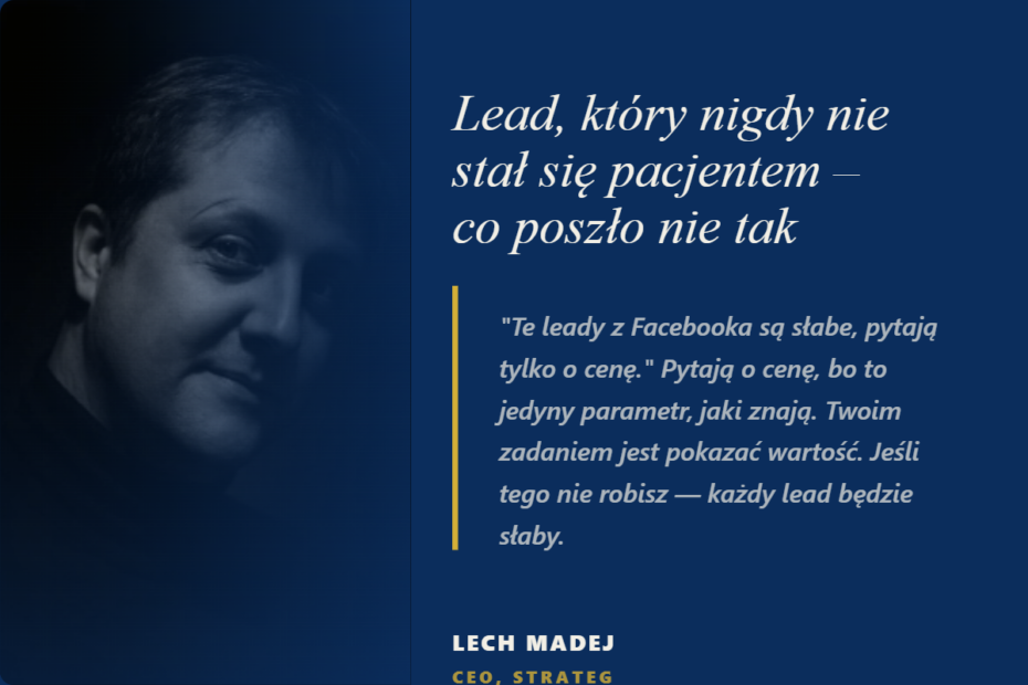 Lead, który nigdy nie stał się pacjentem – co poszło nie tak